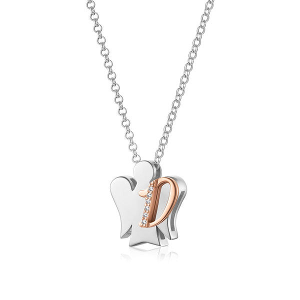 Necklace with letter D 