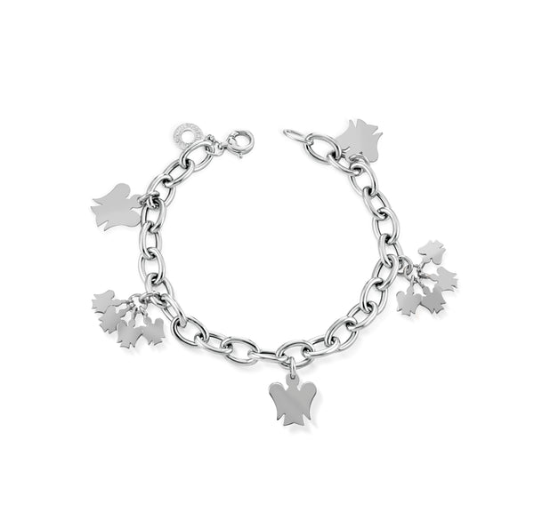 Bracelet with Angels in Silver