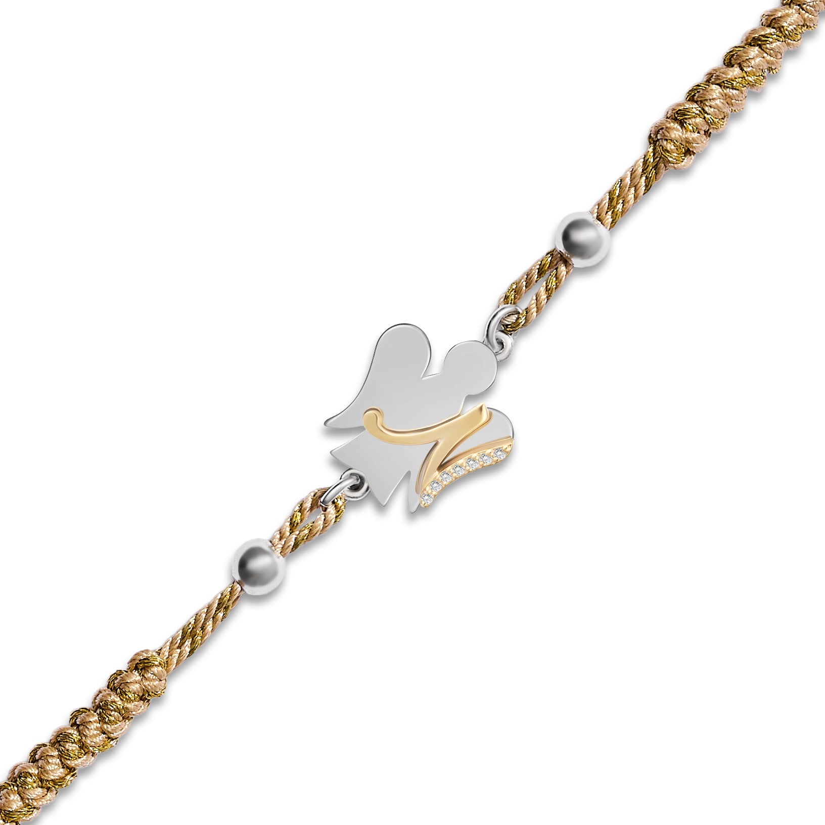 Bracciale cordino Alfabeto