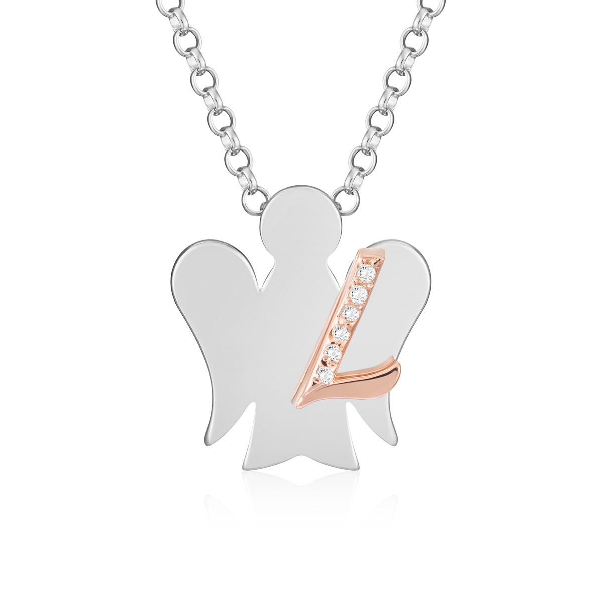 Collana con lettera L - Personalizzabile con più lettere