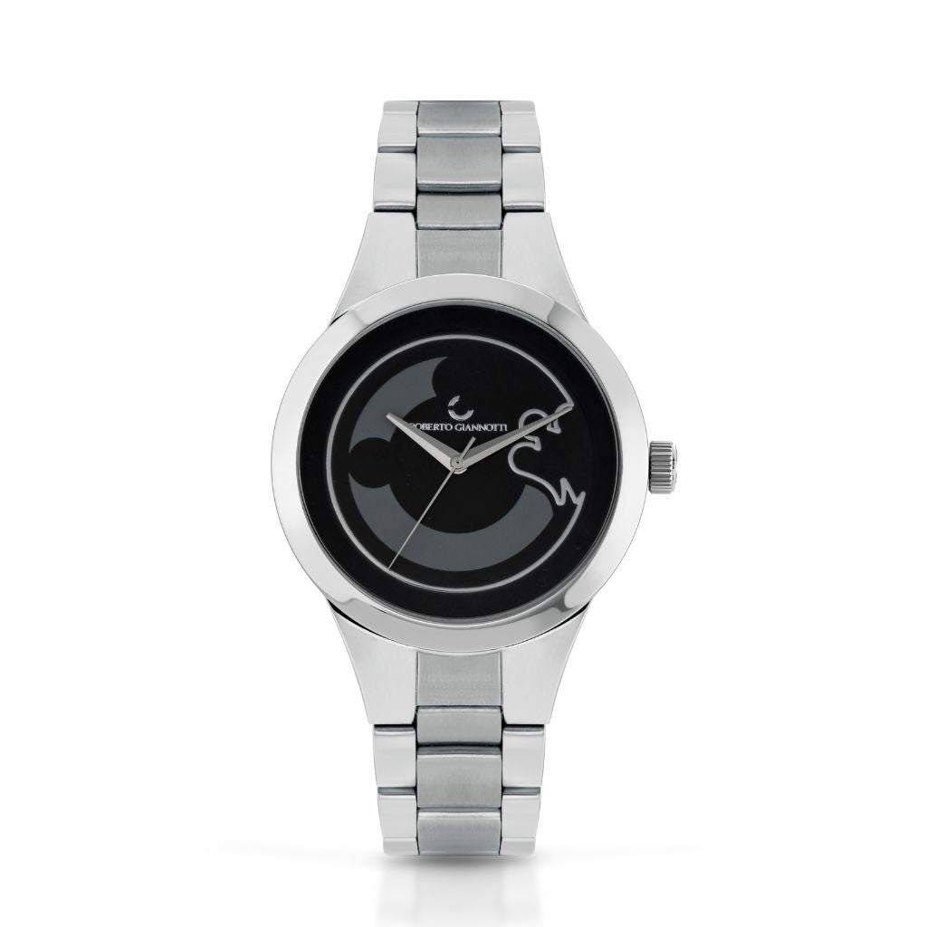Orologio acciao quadrante nero