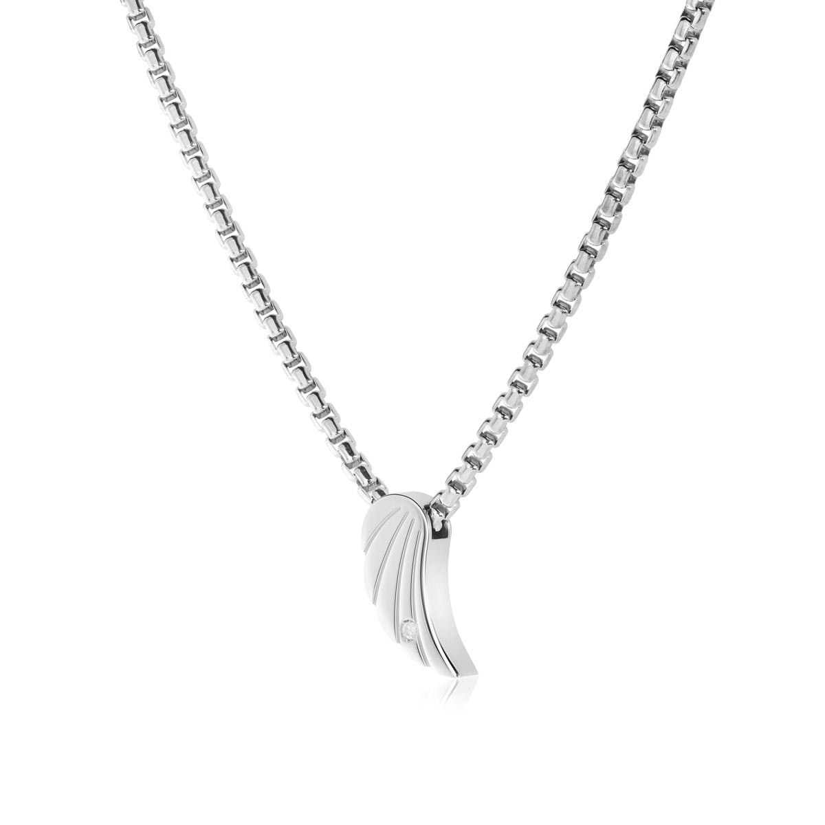 Collana uomo in argento con ala
