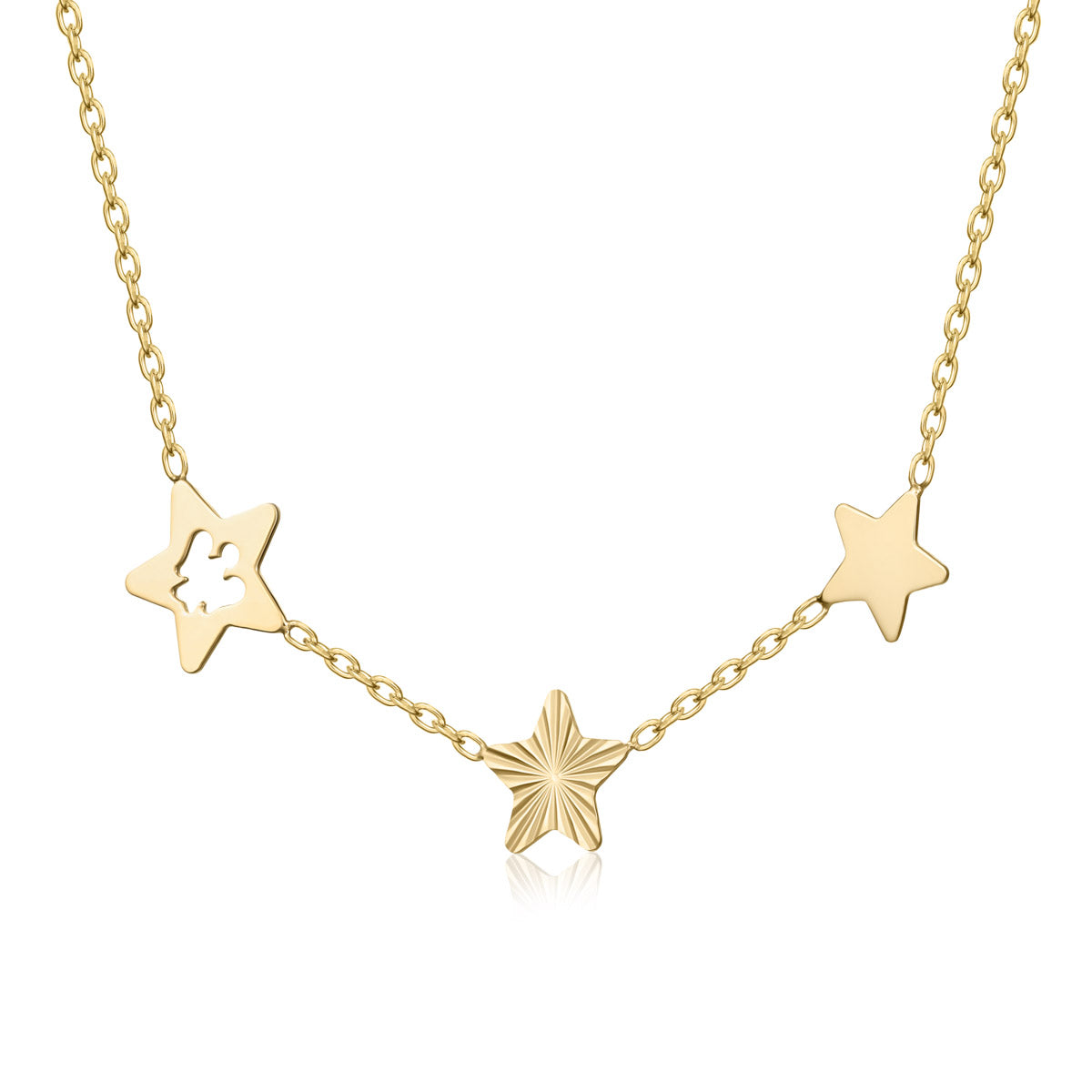 Girocollo con stelle e angelo traforato