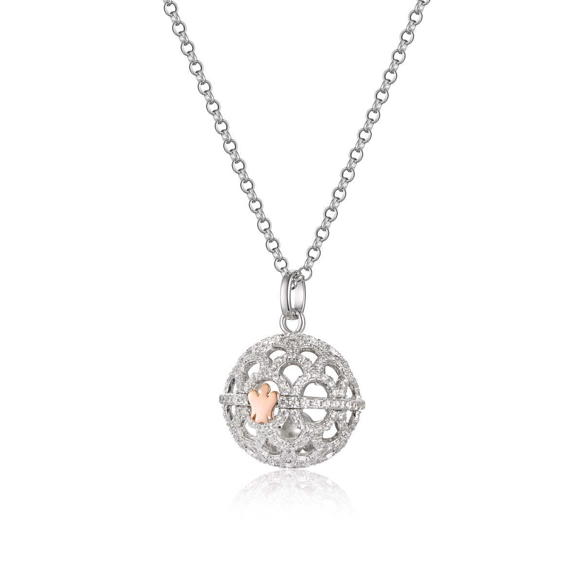 Collana Chiama Angeli in Argento e Zirconi