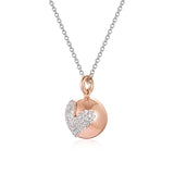 Call Angels in pink silver and zircon heart
