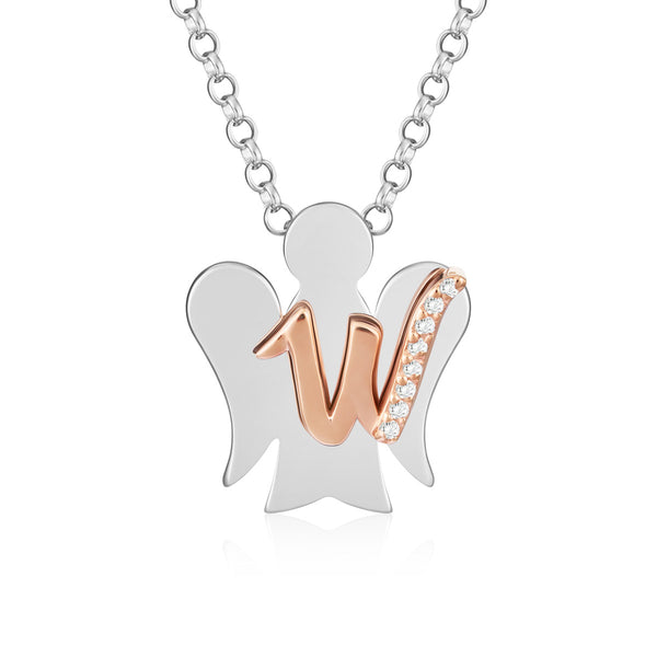 Necklace with letter W 