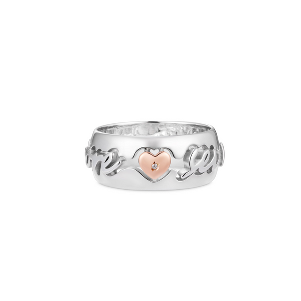 Silver ring "You are in my heart"