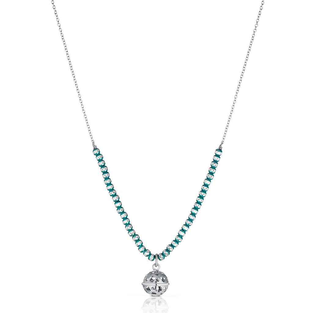 Collana Chiama Angeli in Argento e Sfere Diamantate - Roberto Giannotti