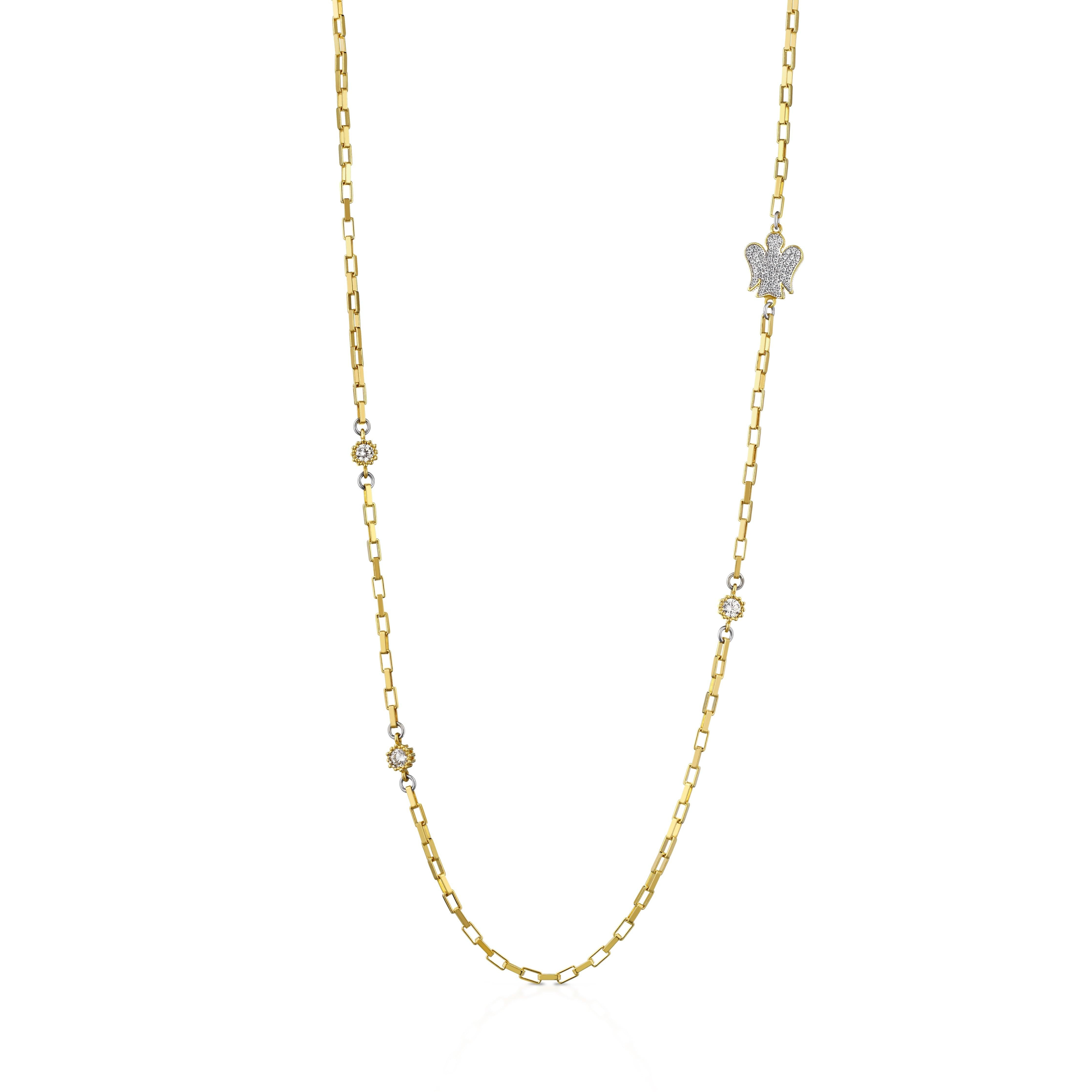 Collana con Angelo in argento e zirconi - Roberto Giannotti