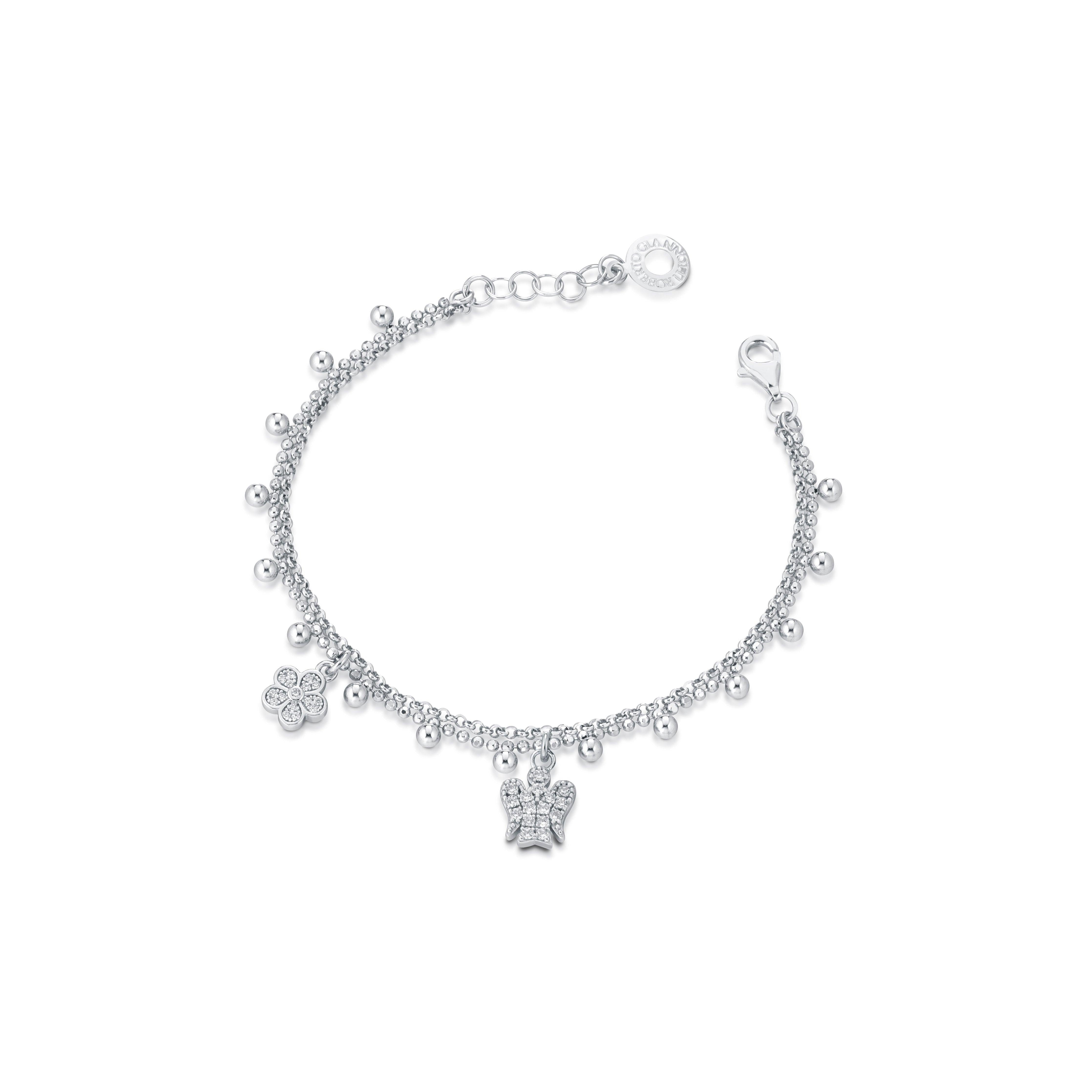 BRACCIALE 18KT CORONA POLVERE DIAMANTI CROMO - Maman et Sophie
