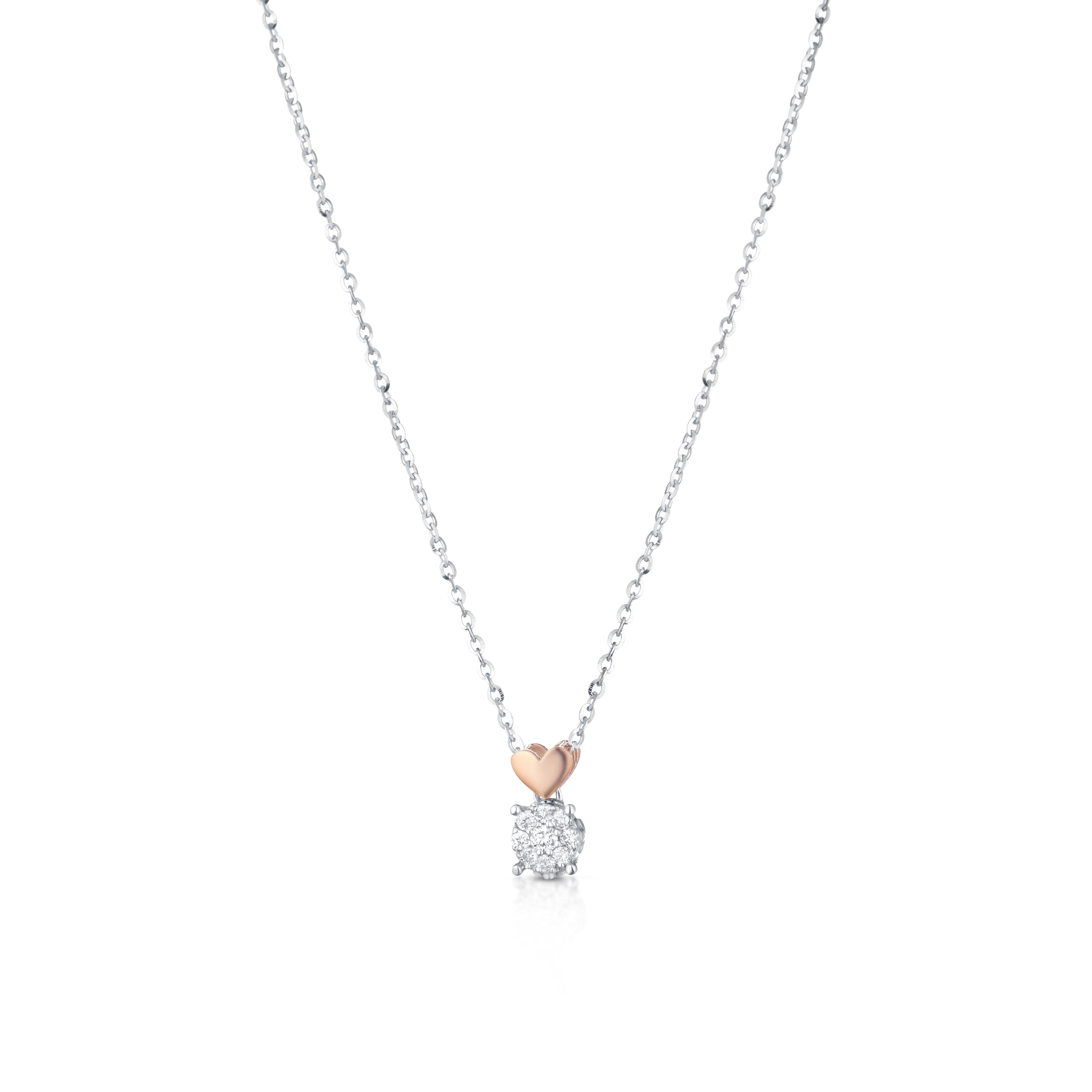 Girocollo in oro con cuore e diamanti - Roberto Giannotti