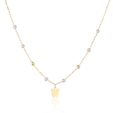 Collana oro con perle e angelo