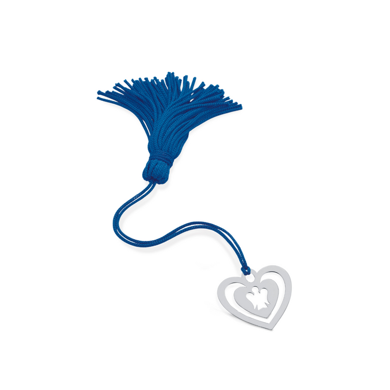 Bookmark Heart and Angel in Silver