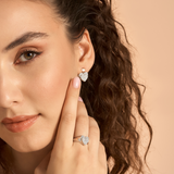 Double heart earrings