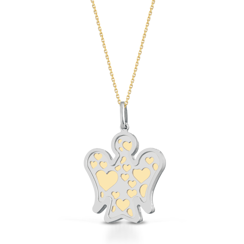 Collana Angelo Double Face in oro e argento