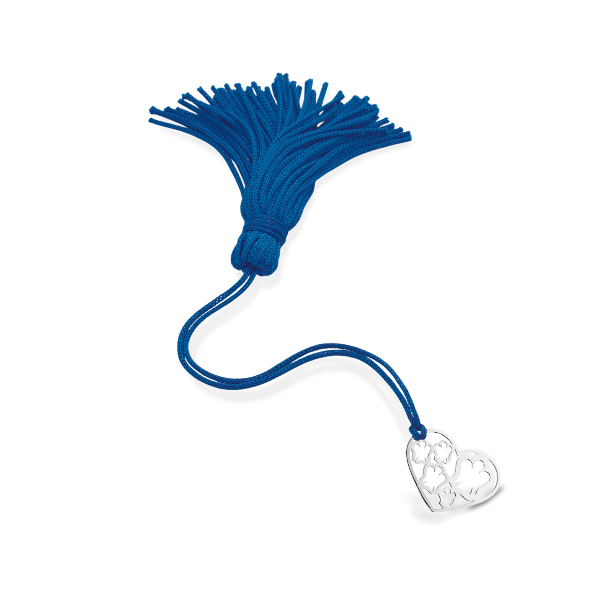 Segnalibro Cuore con Angeli in Argento