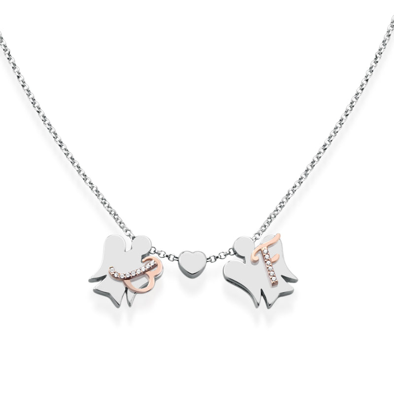 Collana con lettera L - Personalizzabile con più lettere
