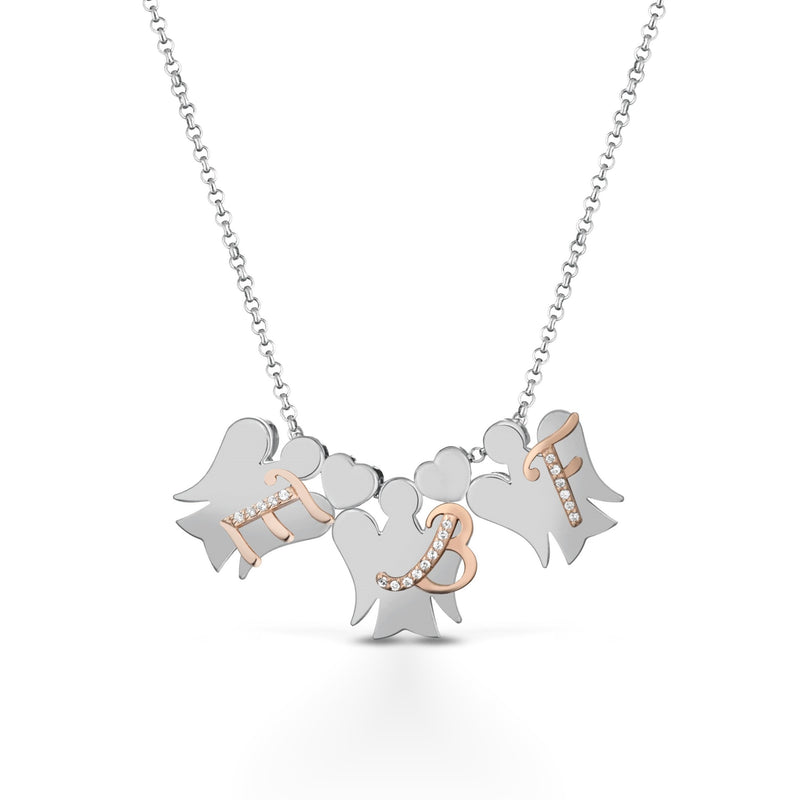 Collana Iniziale Donna Con Ciondolo Lettera In Argento E Zirconi - Regalo Personalizzato - Foto 4