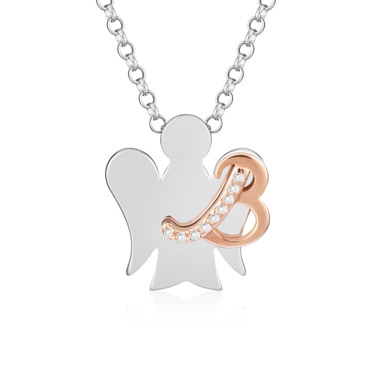 Collana con lettera B - Personalizzabile con più lettere