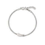 Bracciale uomo in argento con ala