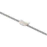 Bracciale uomo in argento con ala