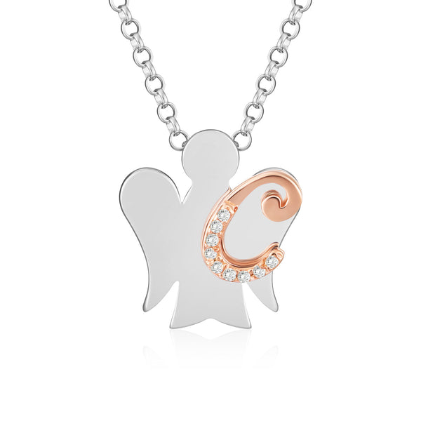 Collana con lettera C - Personalizzabile con più lettere