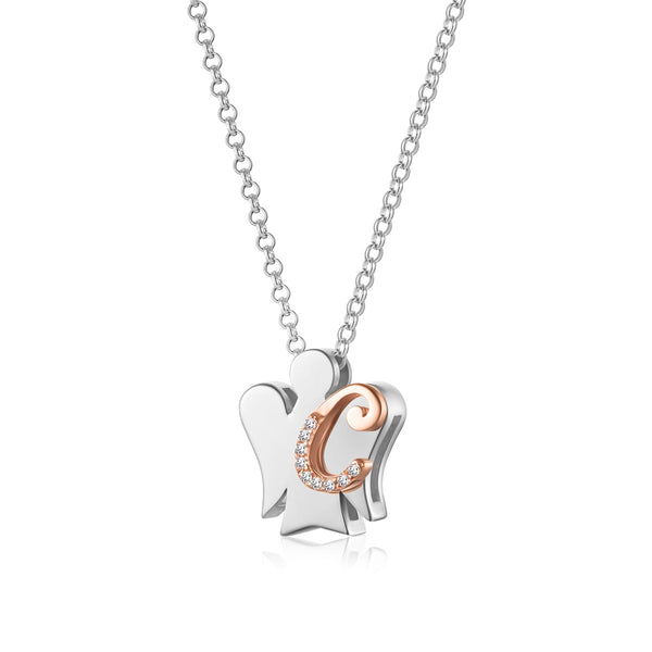 Collana con lettera C - Personalizzabile con più lettere