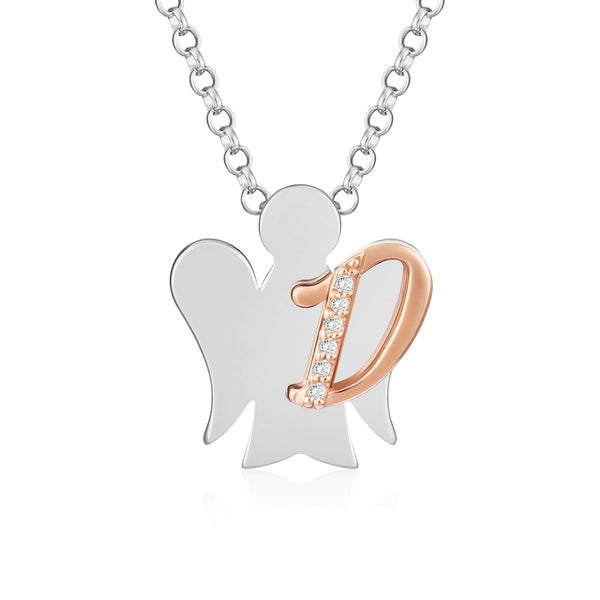 Necklace with letter D 