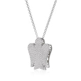 Collana con Angelo in Argento e Zirconi