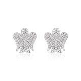 Angel Earrings in Silver and Zircons