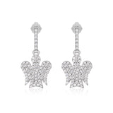 Angel Earrings in Silver and Zircons