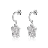Angel Earrings in Silver and Zircons
