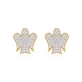 Angel Earrings in Silver and Zircons