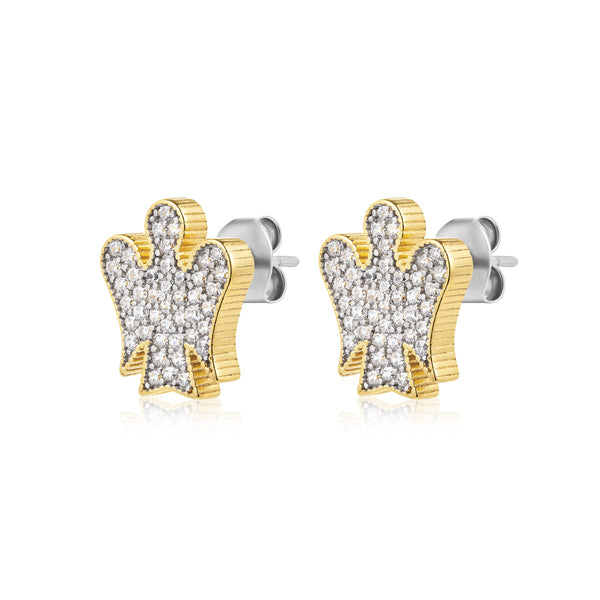 Angel Earrings in Silver and Zircons