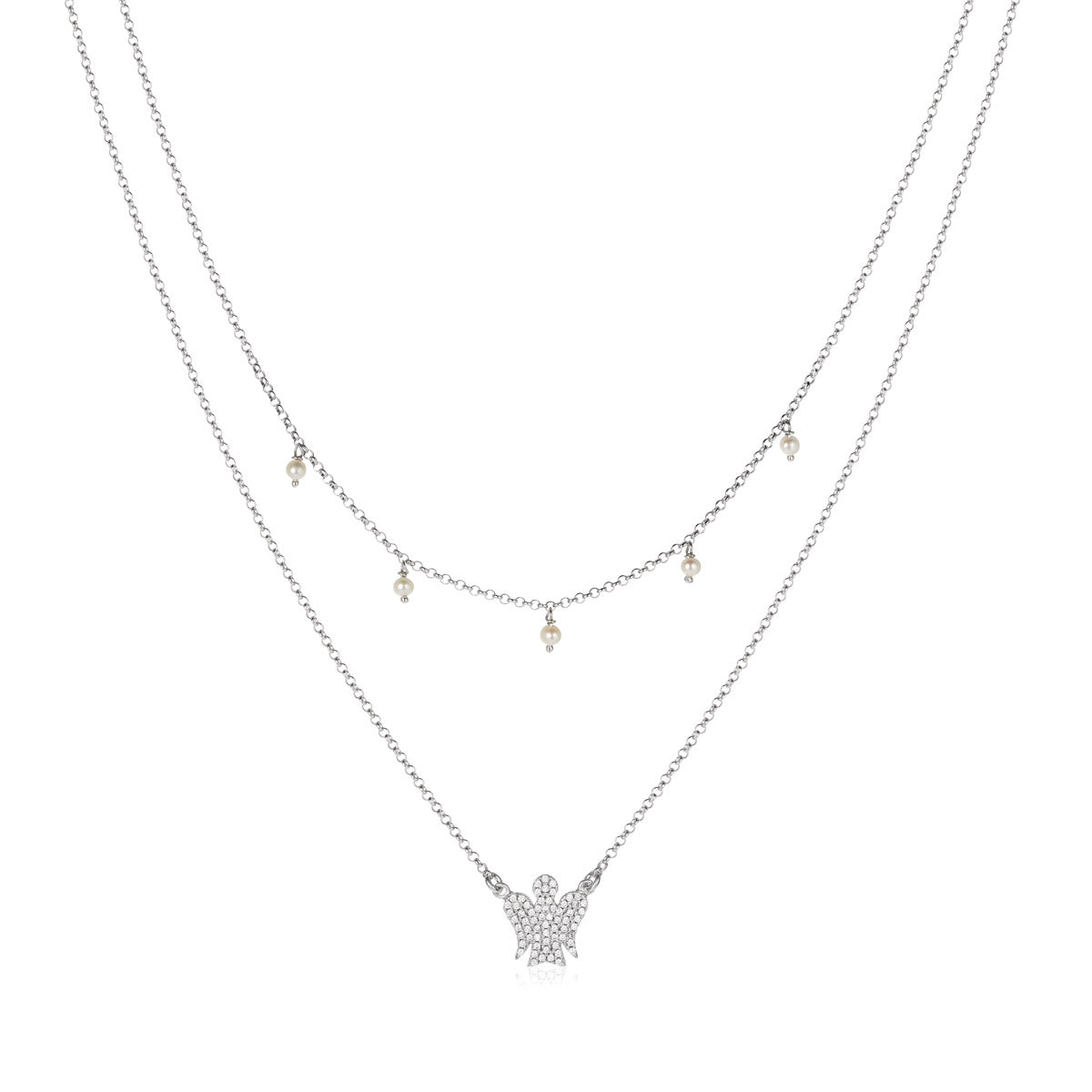 Collana con Angelo Perle e Zirconi