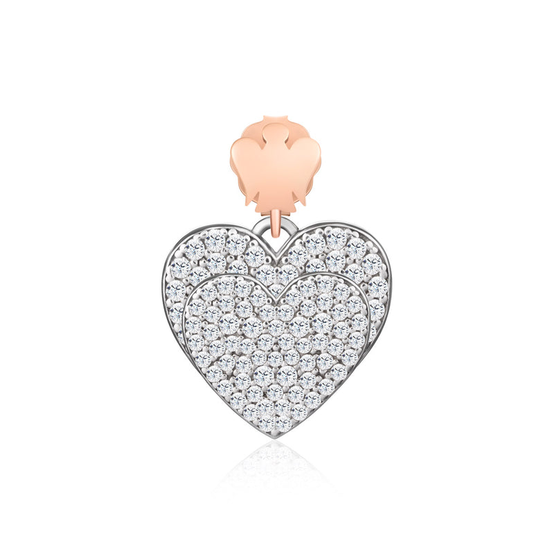 Double heart earrings