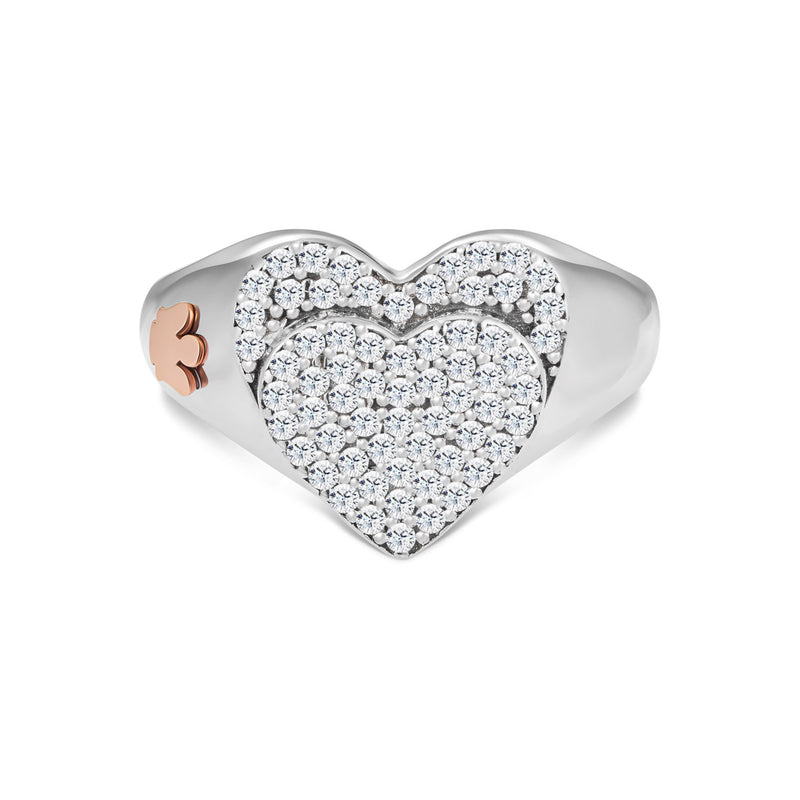 Double heart ring