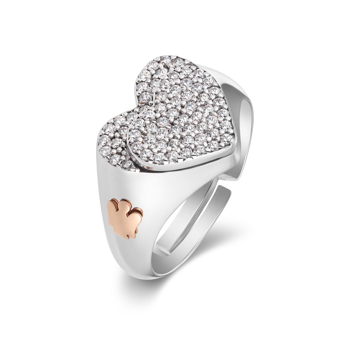 Anello con doppio cuore
