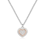 Collana trilogia con ciondolo cuore