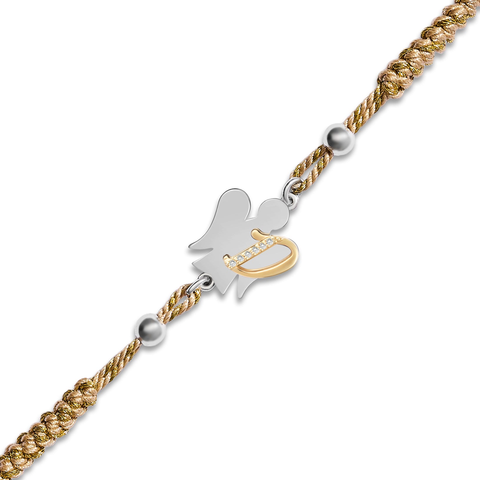 Bracciale cordino Alfabeto