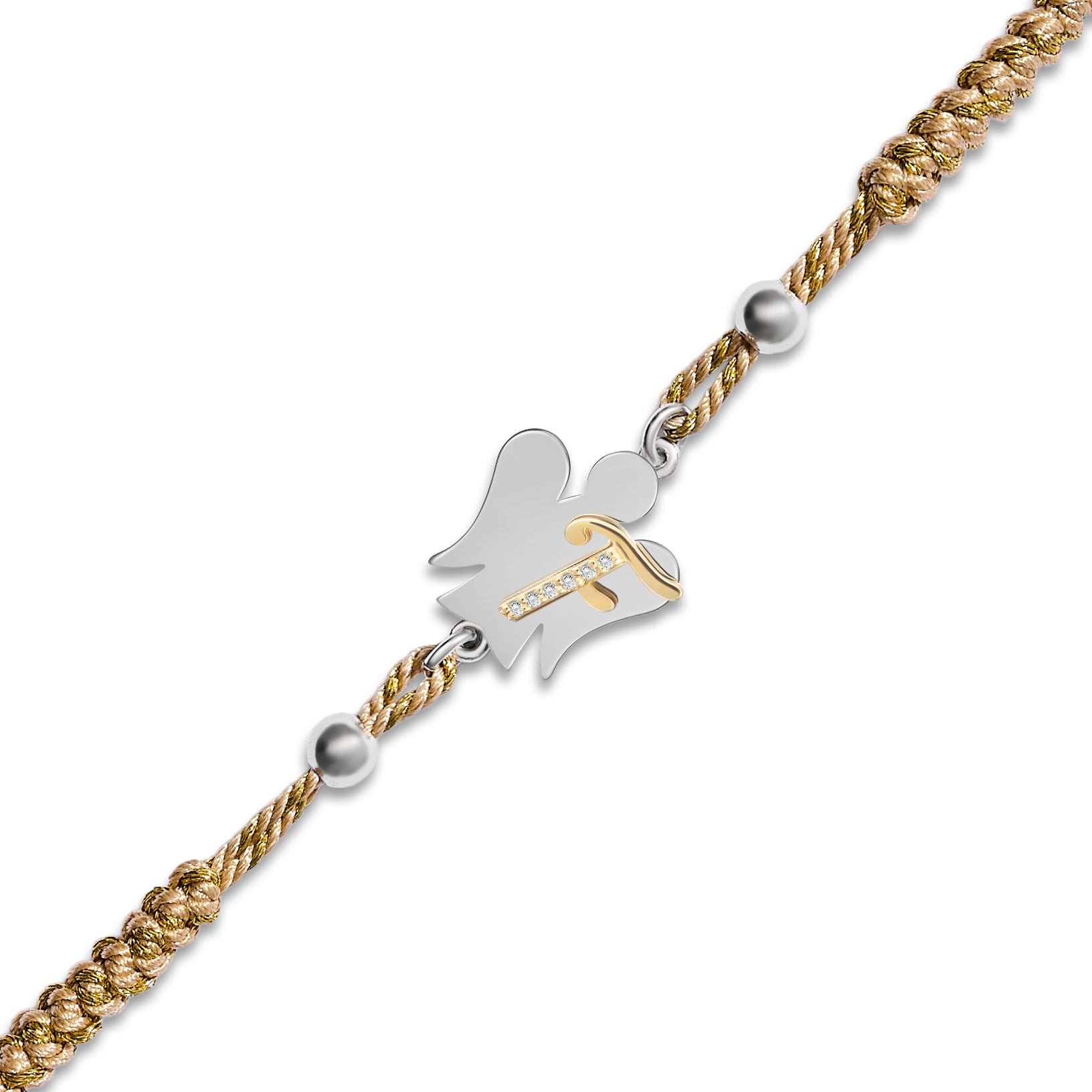 Bracciale cordino Alfabeto