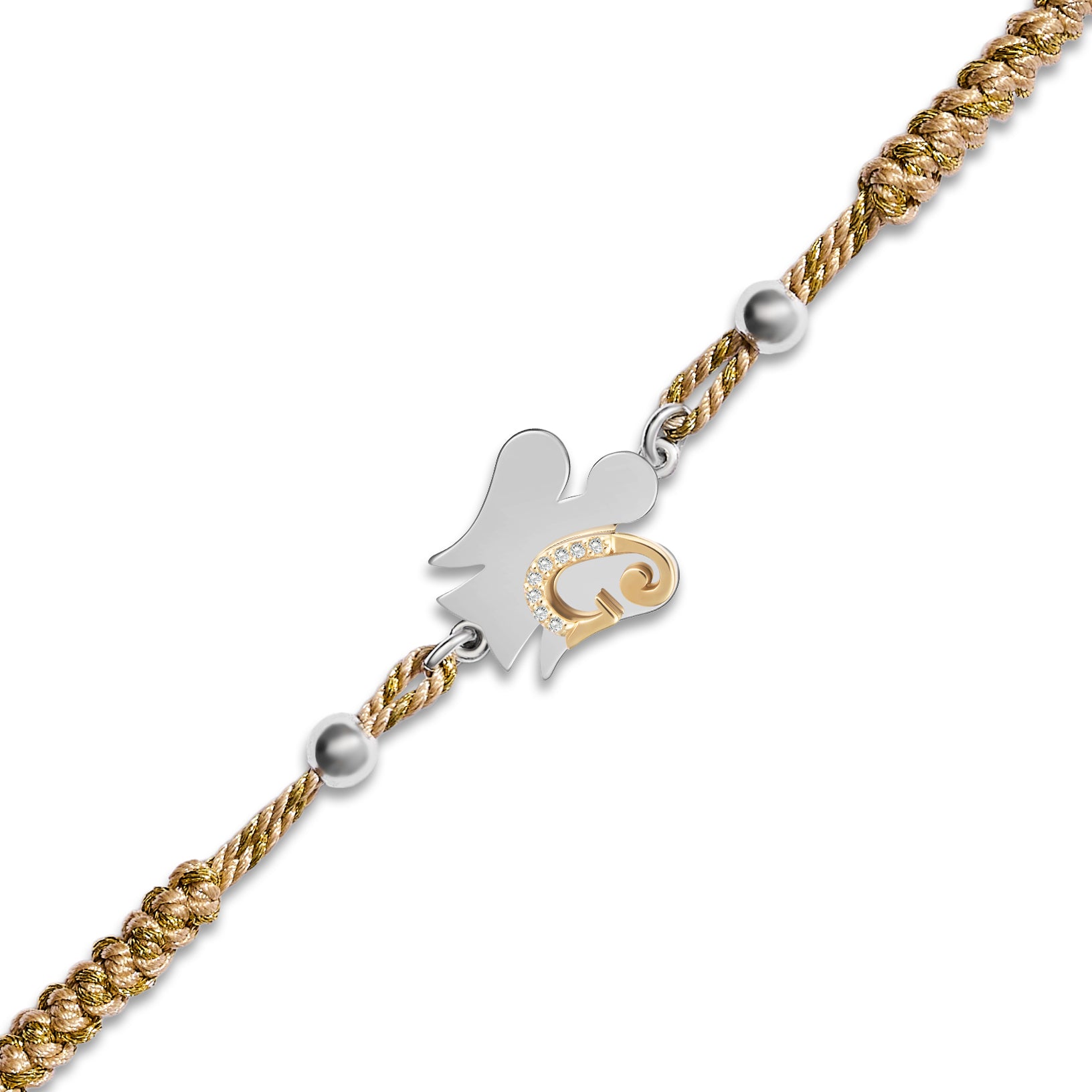 Bracciale cordino Alfabeto