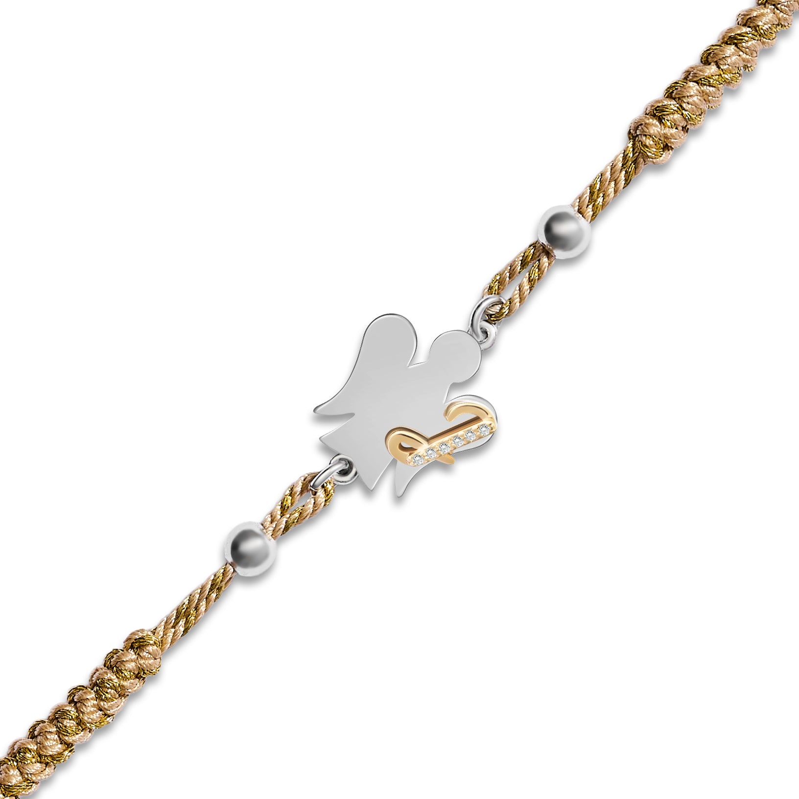 Bracciale cordino Alfabeto