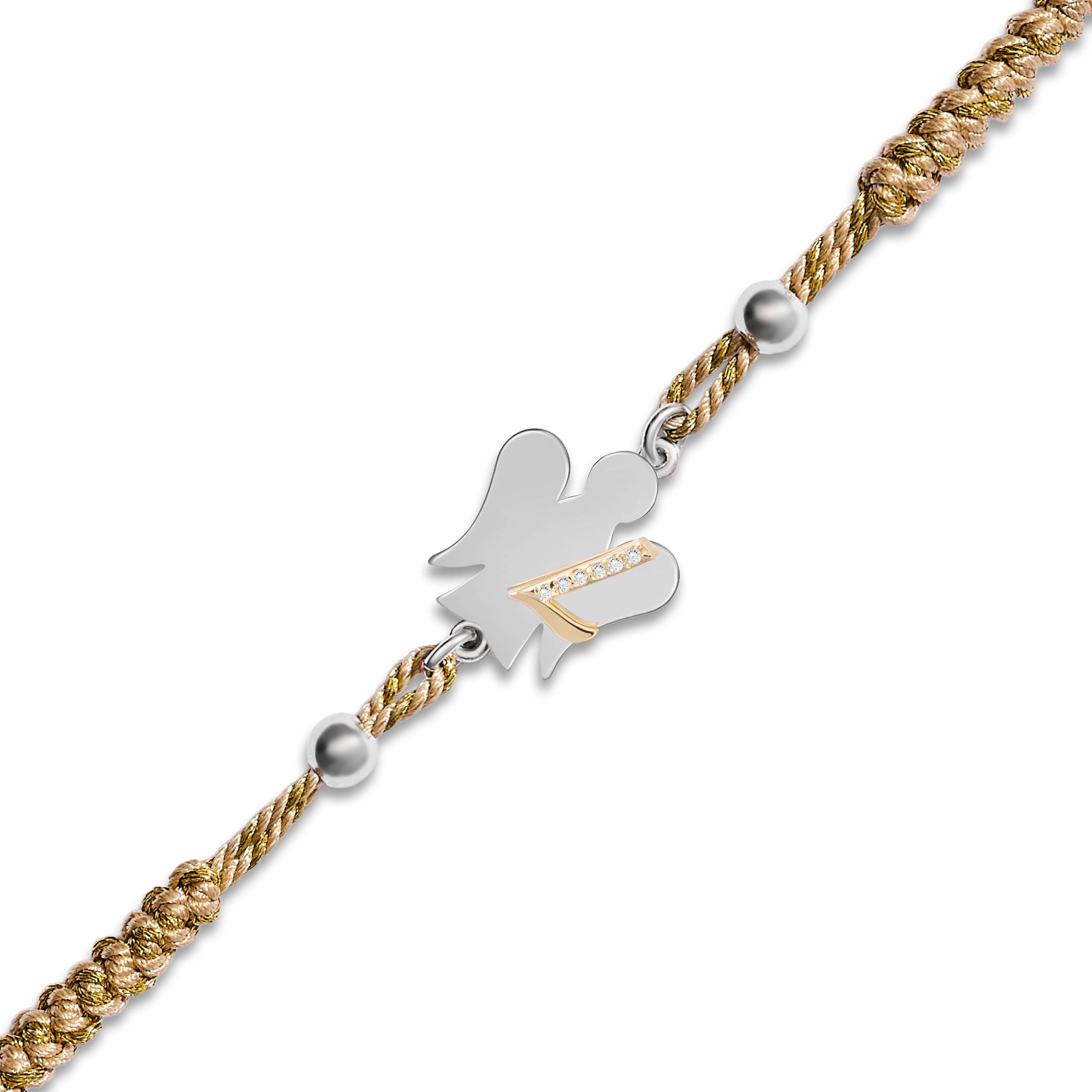 Bracciale cordino Alfabeto