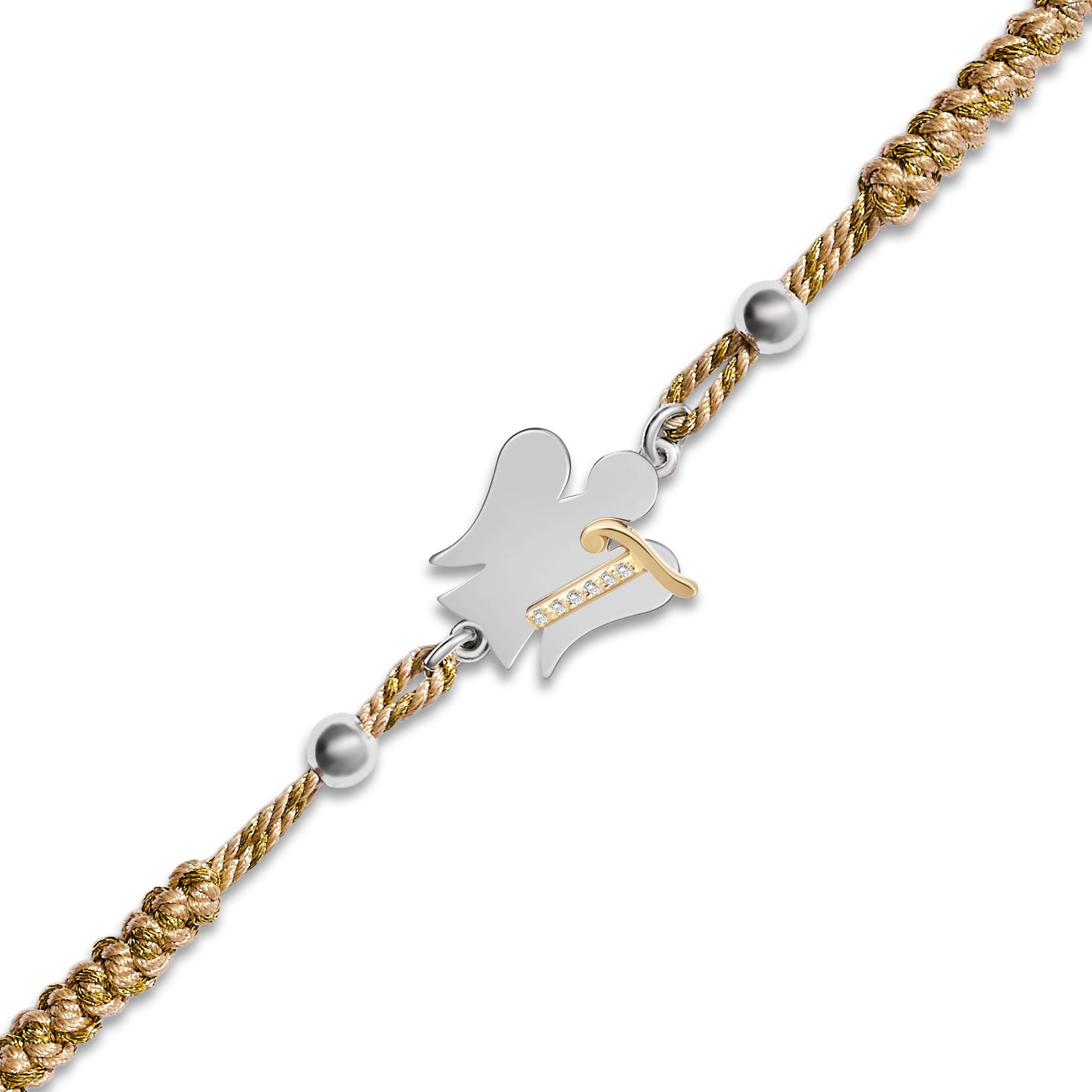 Bracciale cordino Alfabeto