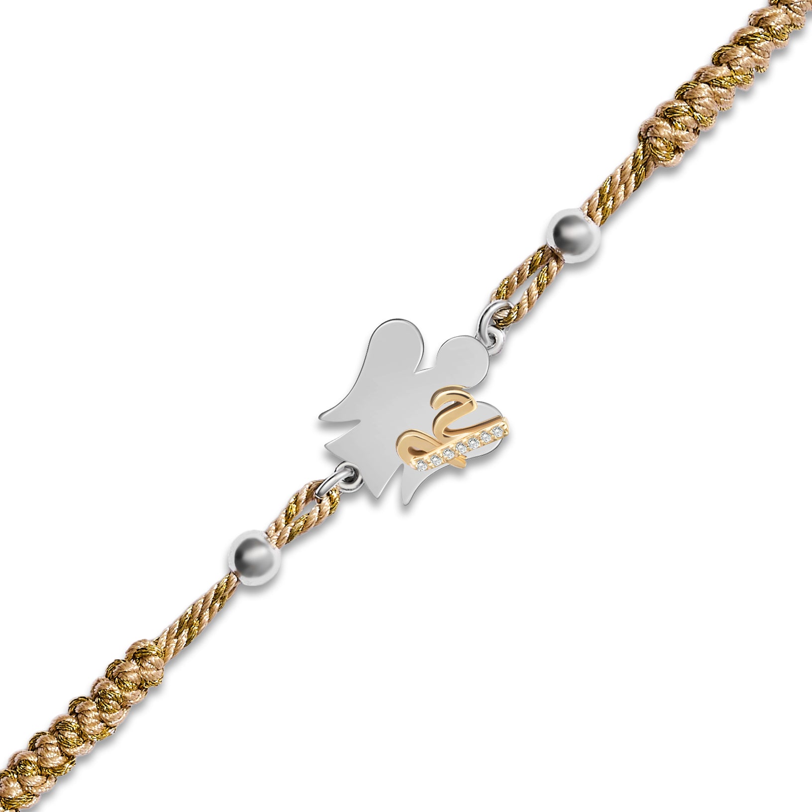 Bracciale cordino Alfabeto