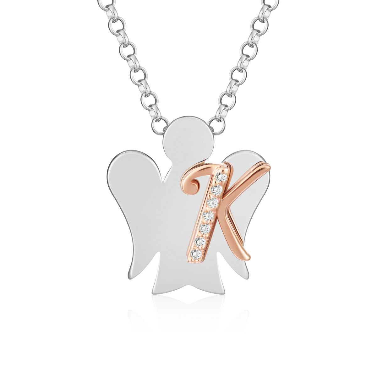 Collana con lettera K - Personalizzabile con più lettere