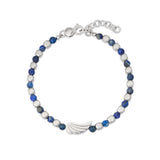 Bracciale in argento e lapis con ala