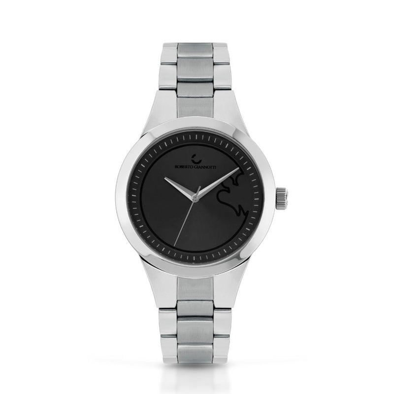 Orologio quadrante nero minimal