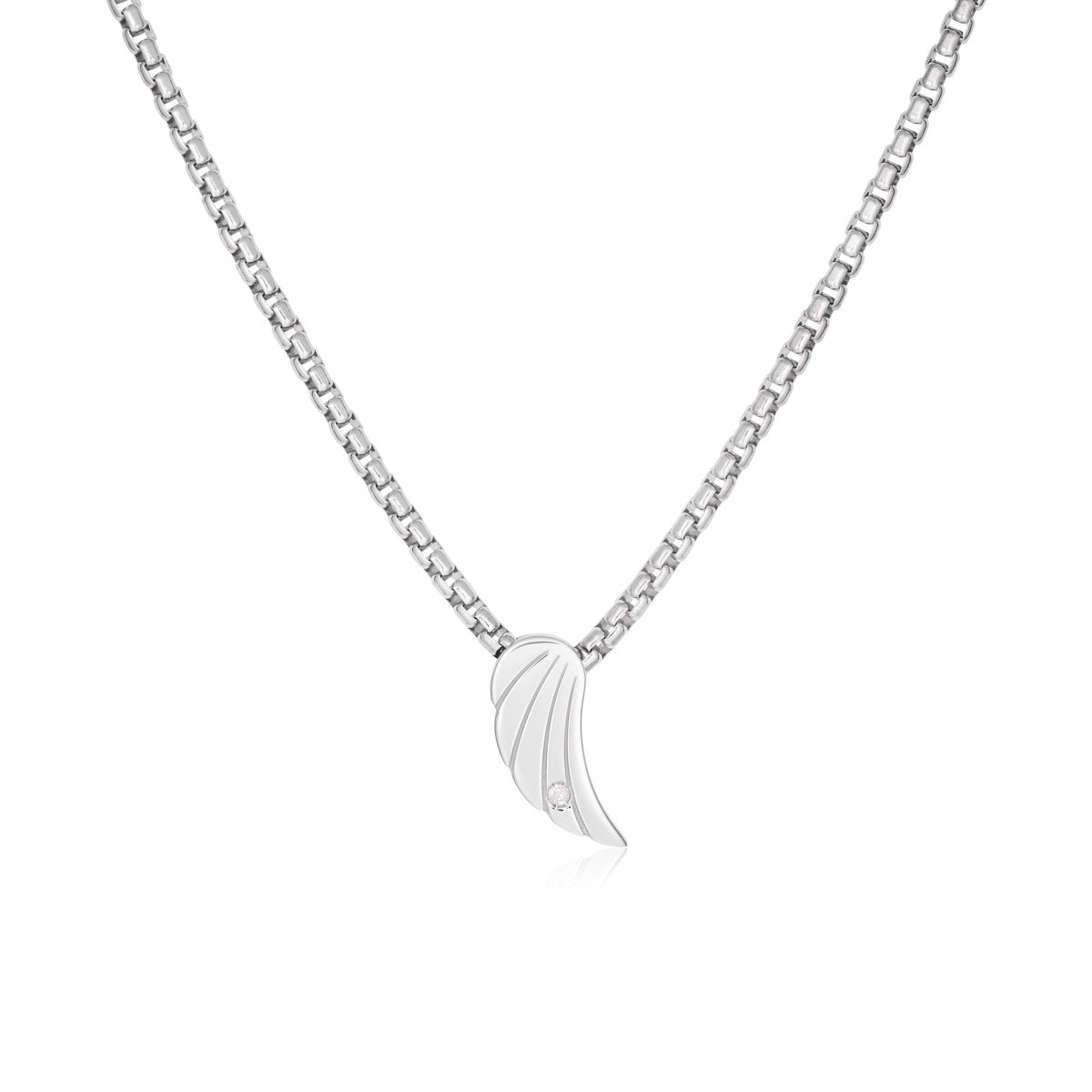 Collana uomo in argento con ala